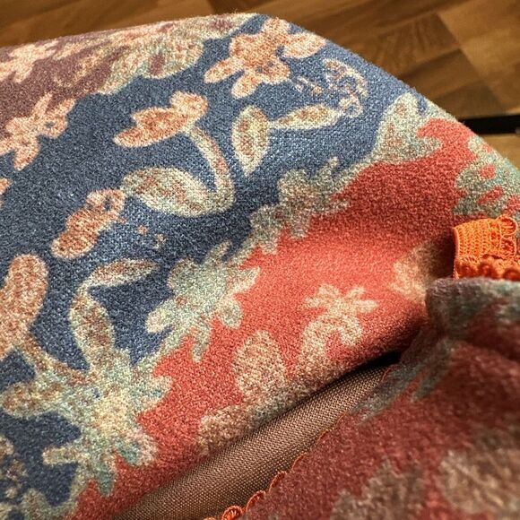 Cider Retro Floral Striped Cut Out Mini Dress Fall Keyhole Size XL - Picture 4 of 7